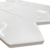 Giorbello White 3-in x 12-in Glazed Ceramic Wave Subway Floor and Wall Tile (5-sq. ft/ Carton)