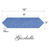 Giorbello Indigo 3-in x 12-in Glazed Ceramic Wave Subway Floor and Wall Tile (5-sq. ft/ Carton)