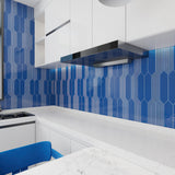 Giorbello Decor Indigo 3-in x 12-in Glazed Ceramic Wave Subway Floor and Wall Tile (5-sq. ft/ Carton)