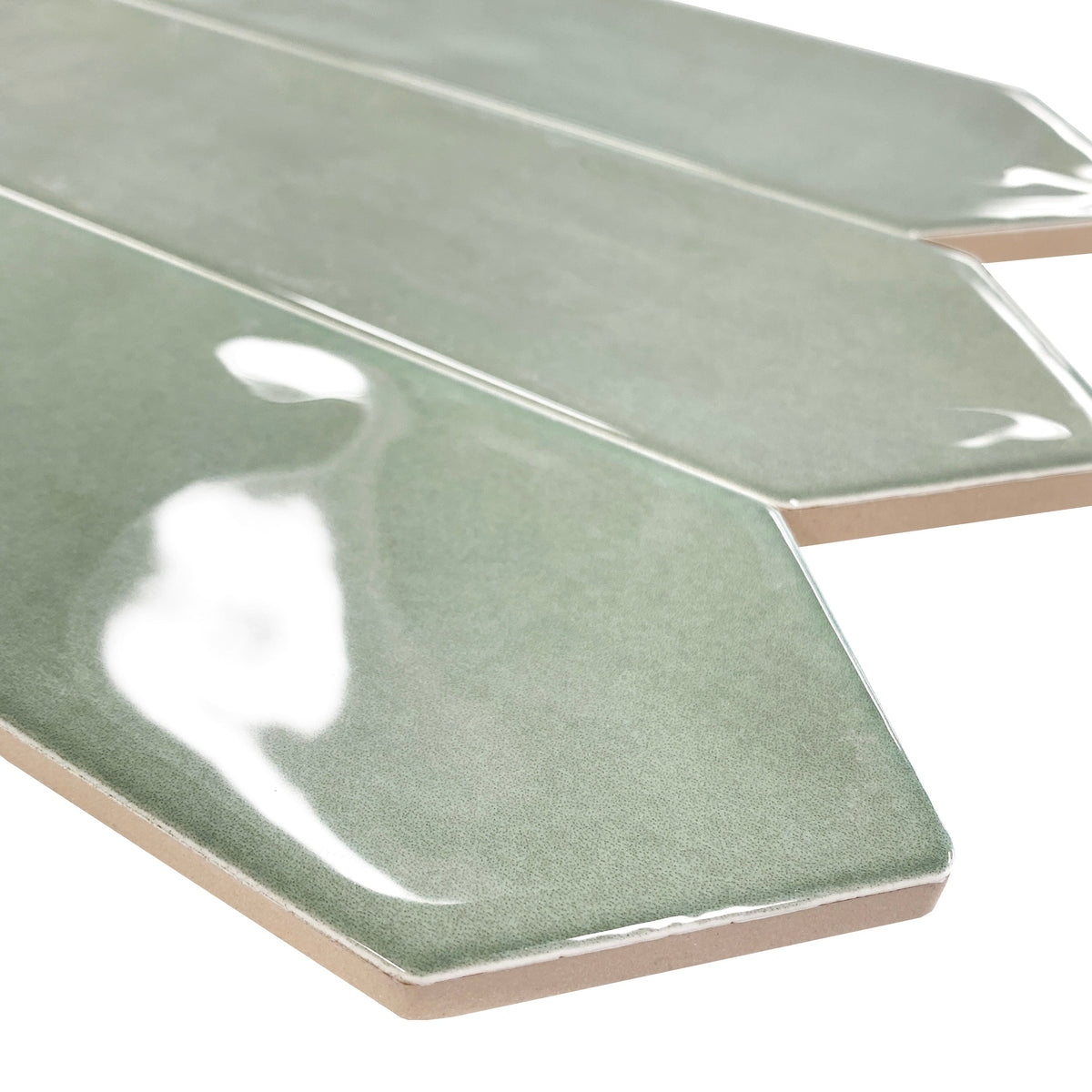 Giorbello (Sample) Sage 3-in x 12-in Glazed Ceramic Subway Floor and Wall Tile