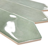 Giorbello (Sample) Sage 3-in x 12-in Glazed Ceramic Subway Floor and Wall Tile