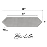 Giorbello (Sample) Smoke 3-in x 12-in Glazed Ceramic Subway Floor and Wall Tile