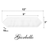 Giorbello Decor White 3-in x 12-in Glazed Ceramic Wave Subway Floor and Wall Tile (5-sq. ft/ Carton)