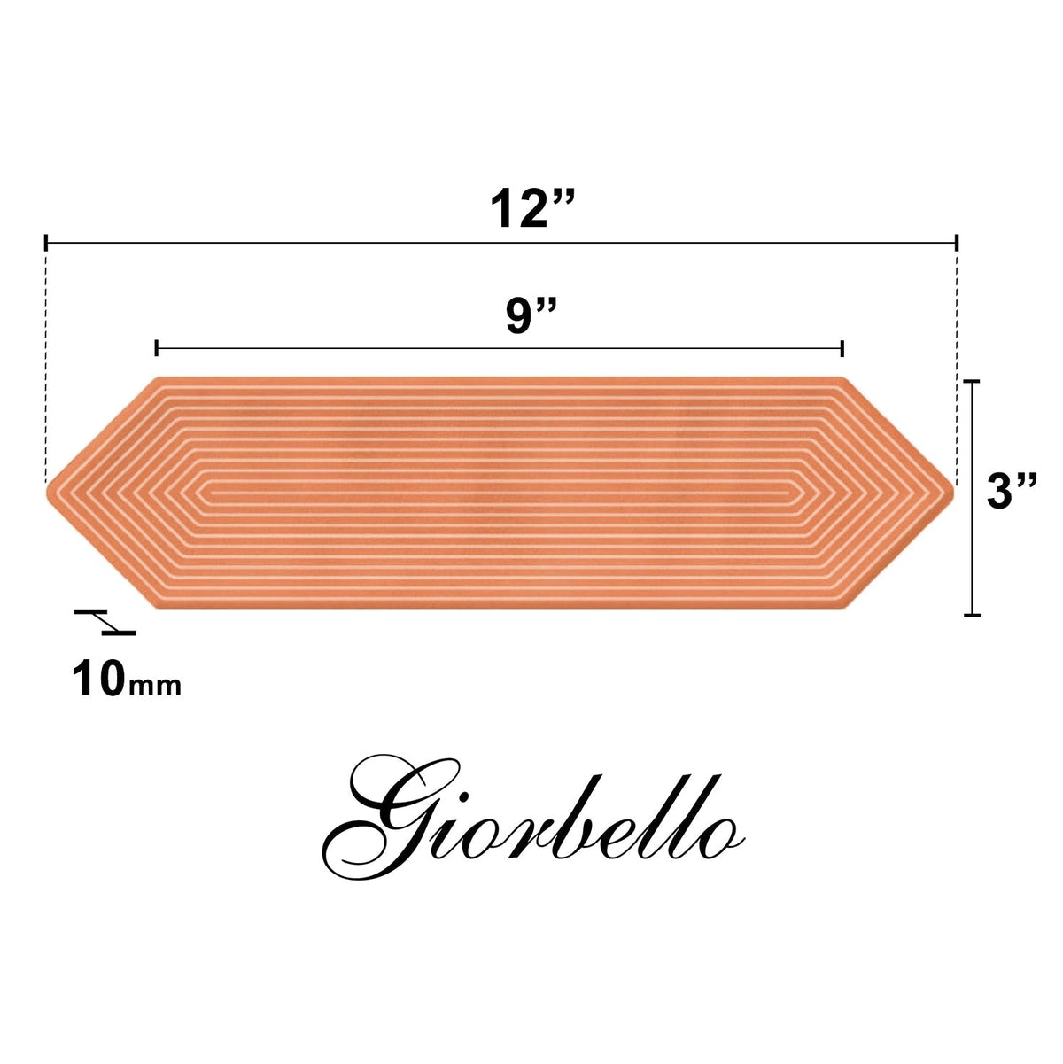 Giorbello Decor Coral 3-in x 12-in Glazed Ceramic Wave Subway Floor and Wall Tile (5-sq. ft/ Carton)
