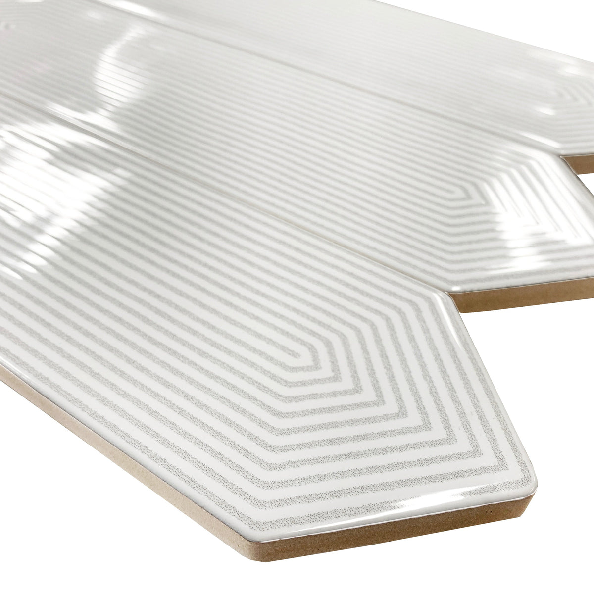 Giorbello (Sample) Decor White 3-in x 12-in Glazed Ceramic Subway Floor and Wall Tile