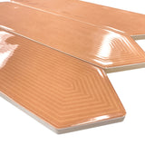 Giorbello Decor Coral 3-in x 12-in Glazed Ceramic Wave Subway Floor and Wall Tile (5-sq. ft/ Carton)