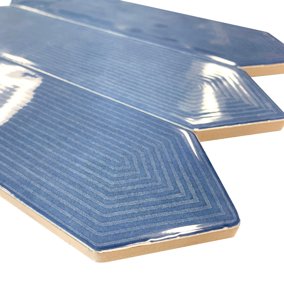 Giorbello (Sample) Decor Indigo 3-in x 12-in Glazed Ceramic Subway Floor and Wall Tile
