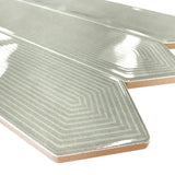 Giorbello (Sample) Decor Sage 3-in x 12-in Glazed Ceramic Subway Floor and Wall Tile