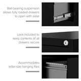 Hirsh Black 3-Drawer 15-in File Cabinet