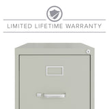 Hirsh Light Gray 3-Drawer 15-in File Cabinet
