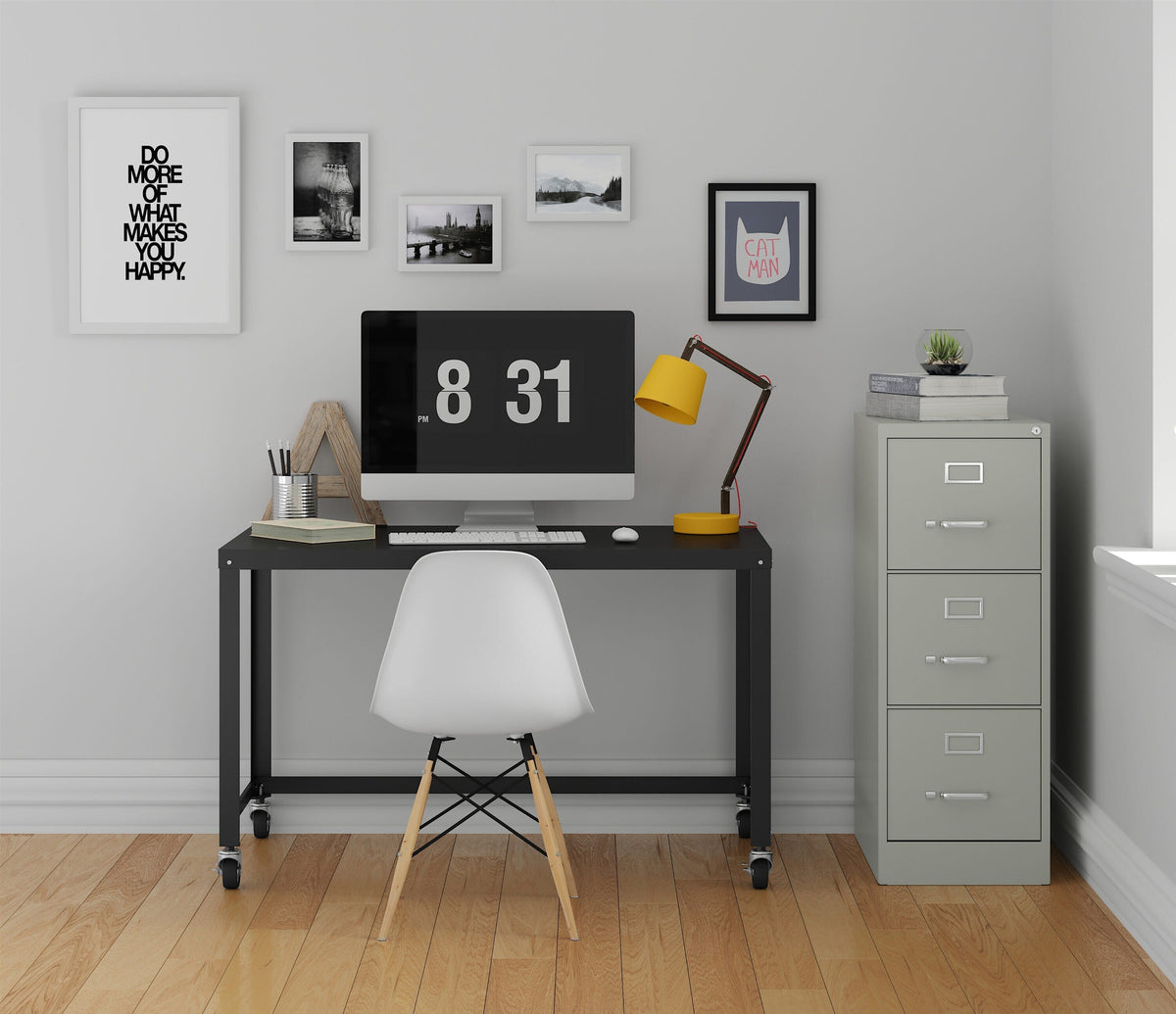 Hirsh Light Gray 3-Drawer 15-in File Cabinet