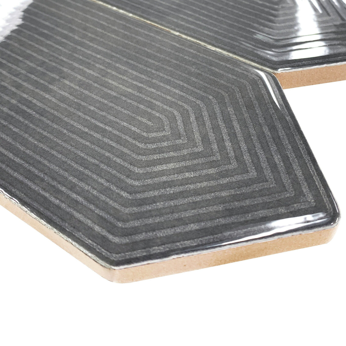 Giorbello Decor Shadow 3-in x 12-in Glazed Ceramic Wave Subway Floor and Wall Tile (5-sq. ft/ Carton)