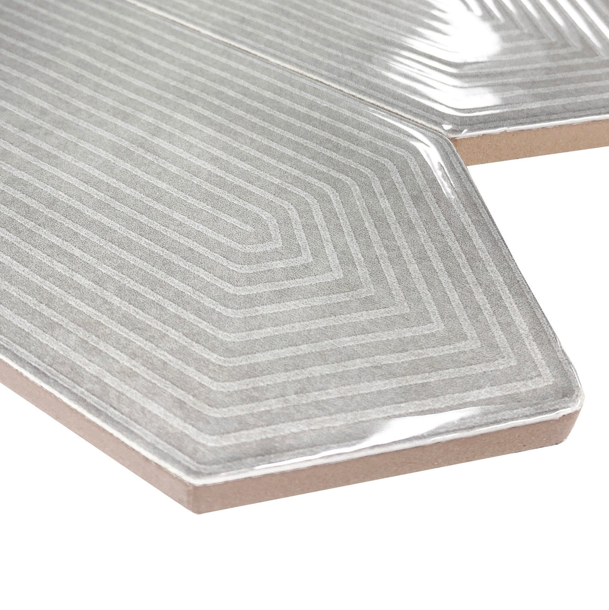 Giorbello Decor Smoke 3-in x 12-in Glazed Ceramic Wave Subway Floor and Wall Tile (5-sq. ft/ Carton)