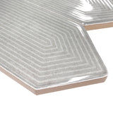 Giorbello Decor Smoke 3-in x 12-in Glazed Ceramic Wave Subway Floor and Wall Tile (5-sq. ft/ Carton)