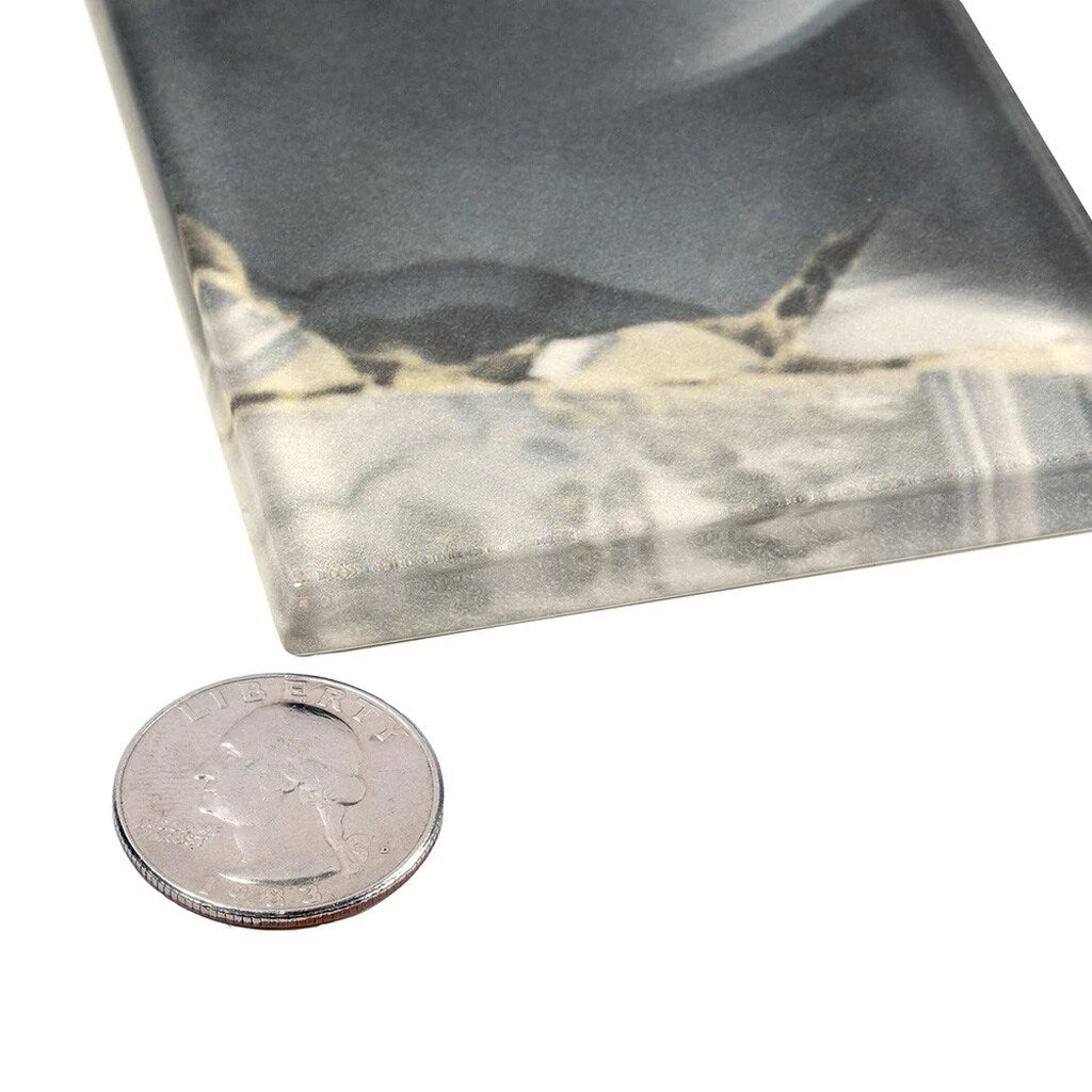 Apollo Tile Carnelian Gray 3-in x 12-in Glossy Glass Floor and Wall Tile (5-sq. ft/ Carton)