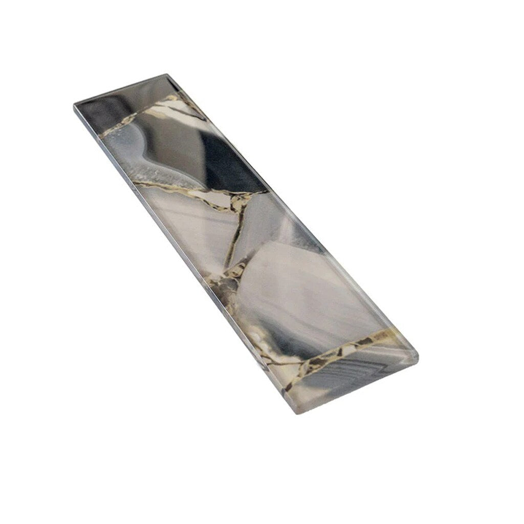 Apollo Tile Carnelian Gray 3-in x 12-in Glossy Glass Floor and Wall Tile (5-sq. ft/ Carton)