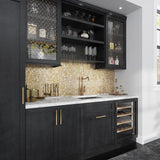 Apollo Tile Majeste Shimmer Gold 11-1/2-in x 11-3/4-in Glossy Glass Mixed Pattern Floor and Wall Tile (9.47-sq. ft/ Carton)