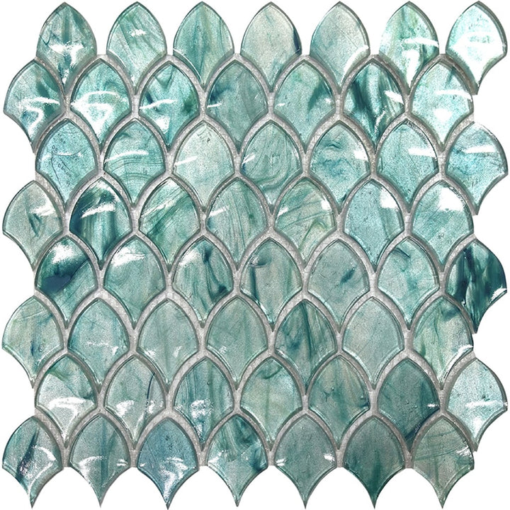 Apollo Tile Majeste 10-in x 11-in Glossy Glass Scale Floor and Wall Tile (8.48-sq. ft/ Carton)