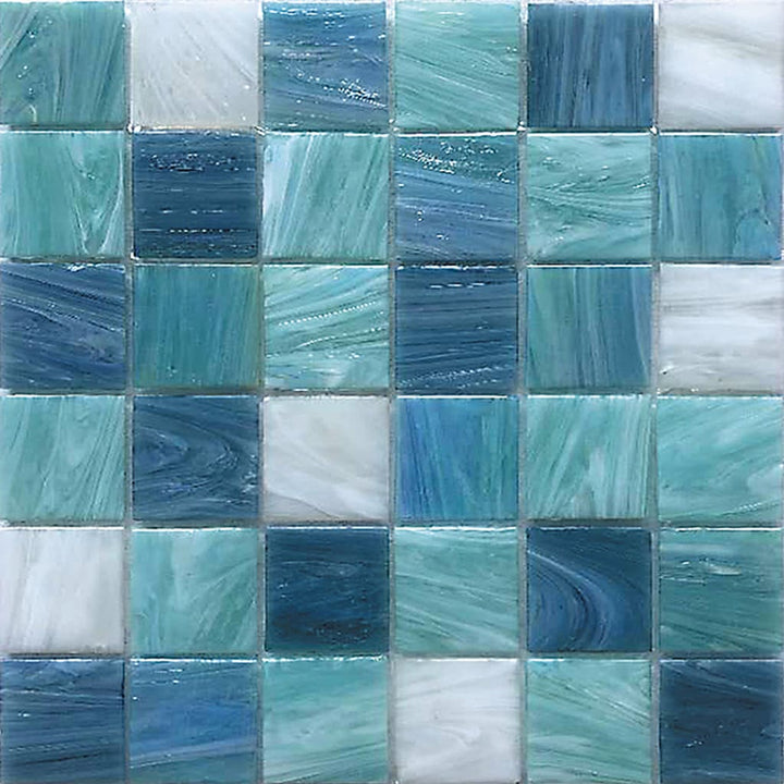 Apollo Tile Mingles Green and White 12-in x 12-in Glossy Glass Uniform Squares Floor and Wall Tile (20-sq. ft/ Carton)