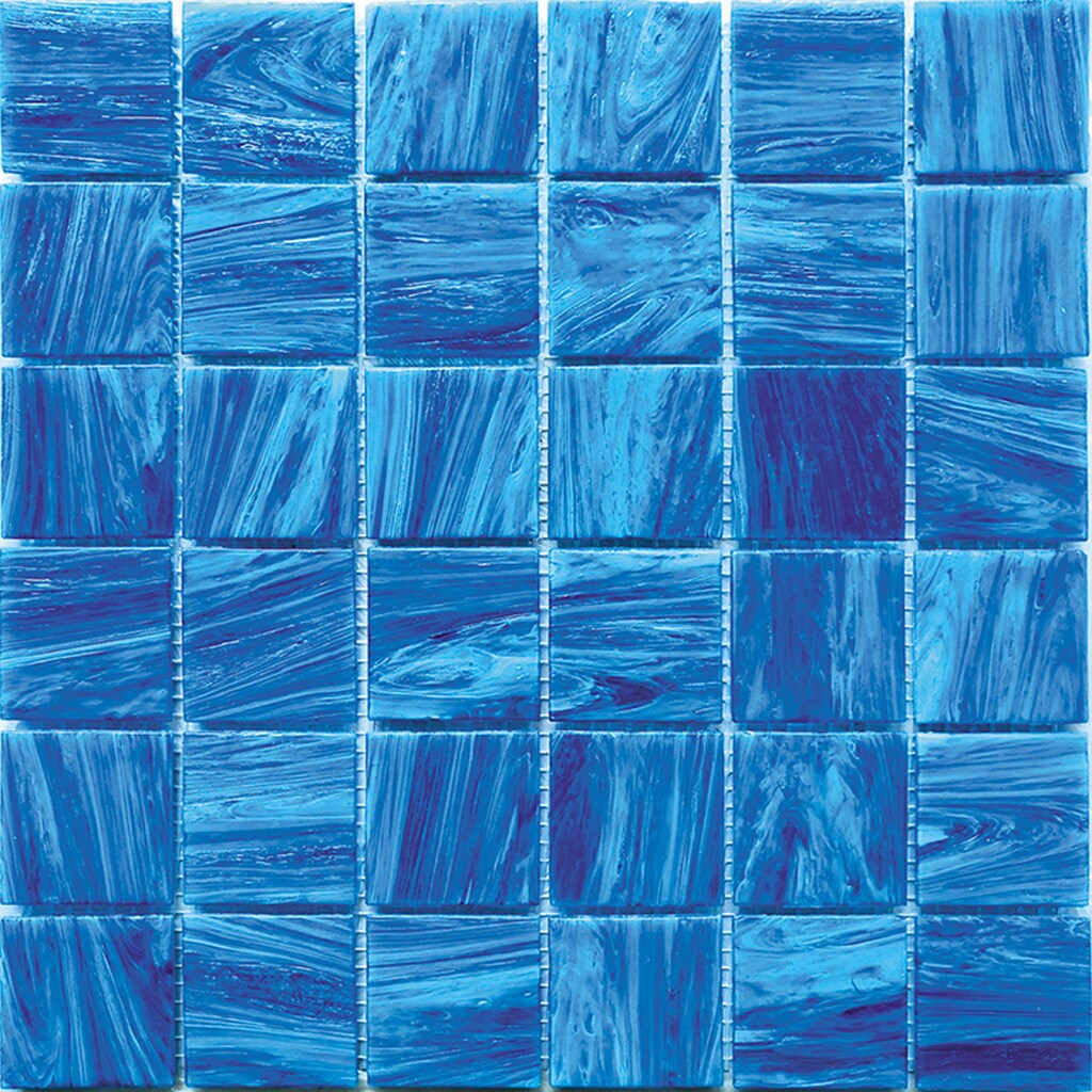 Apollo Tile Celestial Ultrmarine Blue 12-in x 12-in Glossy Glass Uniform Squares Floor and Wall Tile (20-sq. ft/ Carton)