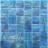 Apollo Tile Celestial Denim Blue 12-in x 12-in Glossy Glass Uniform Squares Floor and Wall Tile (20-sq. ft/ Carton)