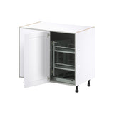 Hugo&Borg Rosemont 39-in W x 34.5-in H x 24-in D Glacier White Blind Corner Base Fully Assembled Cabinet (Recessed Panel Shaker Style)