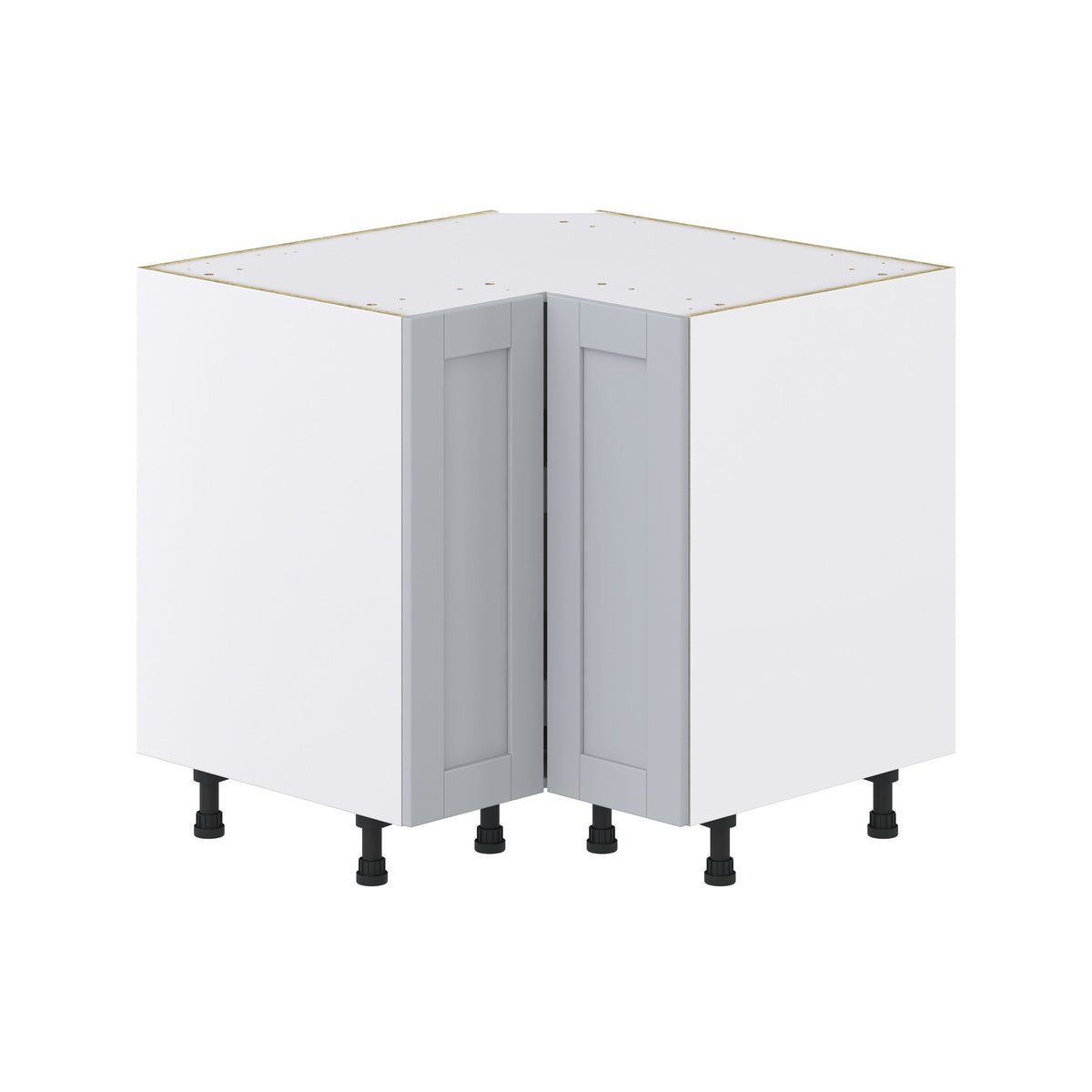 Hugo&Borg Charlesberg 36-in W x 34.5-in H x 36-in D Gray Lazy Susan Corner Base Fully Assembled Cabinet (Recessed Panel Shaker Style)