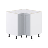 Hugo&Borg Charlesberg 36-in W x 34.5-in H x 36-in D Gray Lazy Susan Corner Base Fully Assembled Cabinet (Recessed Panel Shaker Style)