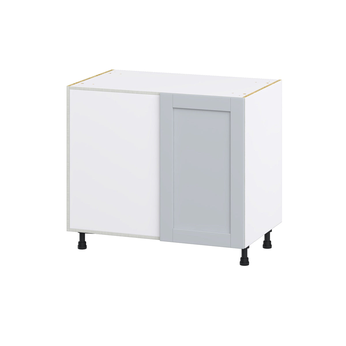 Hugo&Borg Charlesberg 39-in W x 34.5-in H x 24-in D Gray Blind Corner Base Fully Assembled Cabinet (Recessed Panel Shaker Style)