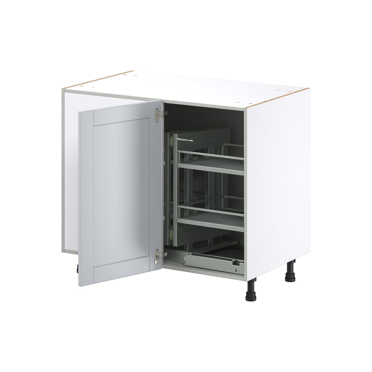 Hugo&Borg Charlesberg 39-in W x 34.5-in H x 24-in D Gray Blind Corner Base Fully Assembled Cabinet (Recessed Panel Shaker Style)