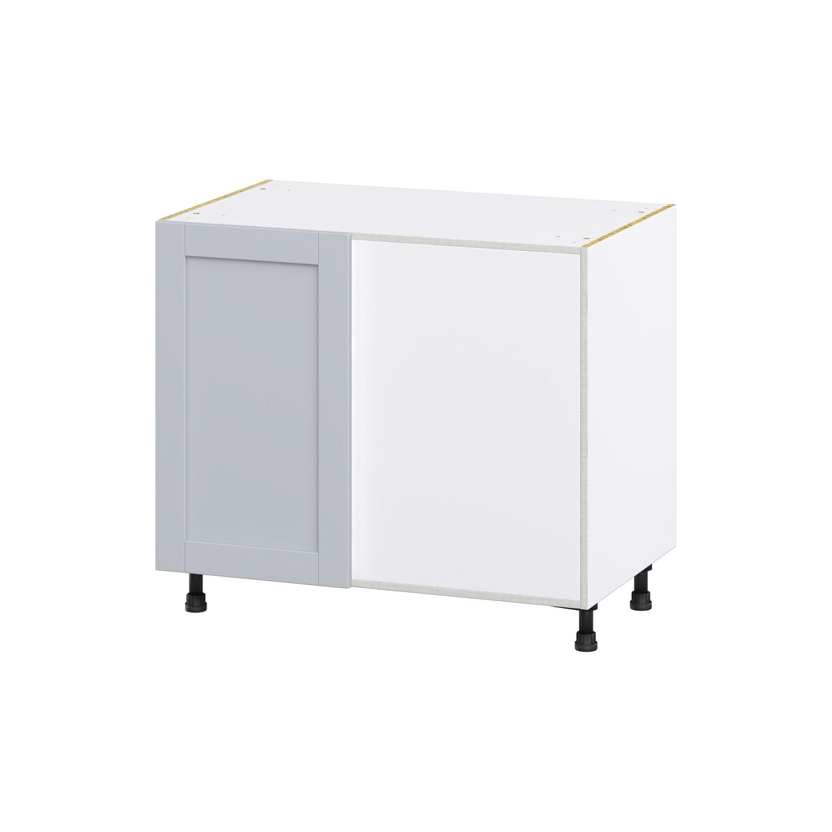 Hugo&Borg Charlesberg 39-in W x 34.5-in H x 25-in D Gray Blind Corner Base Fully Assembled Cabinet (Recessed Panel Shaker Style)