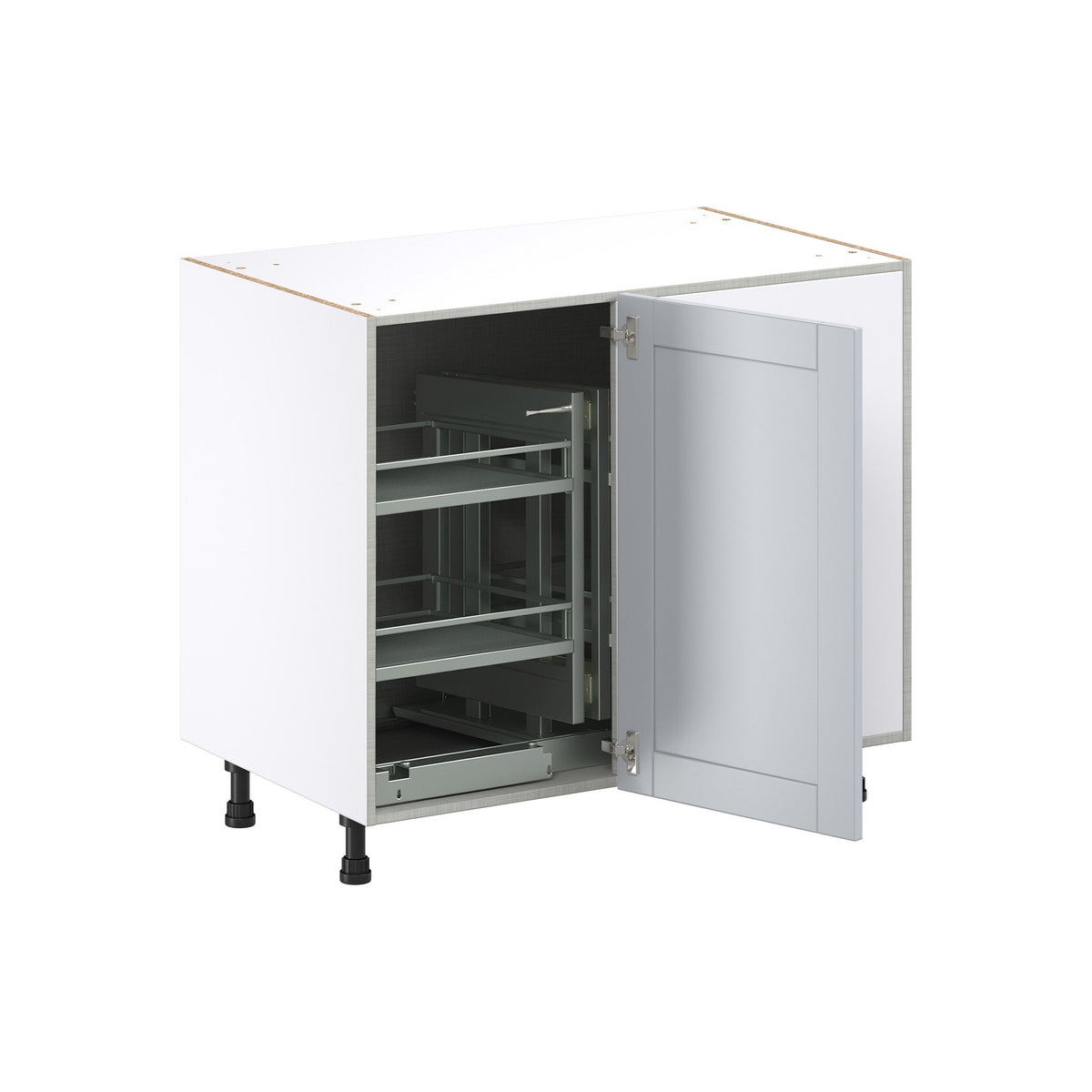 Hugo&Borg Charlesberg 39-in W x 34.5-in H x 25-in D Gray Blind Corner Base Fully Assembled Cabinet (Recessed Panel Shaker Style)