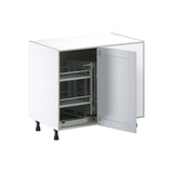 Hugo&Borg Charlesberg 39-in W x 34.5-in H x 25-in D Gray Blind Corner Base Fully Assembled Cabinet (Recessed Panel Shaker Style)