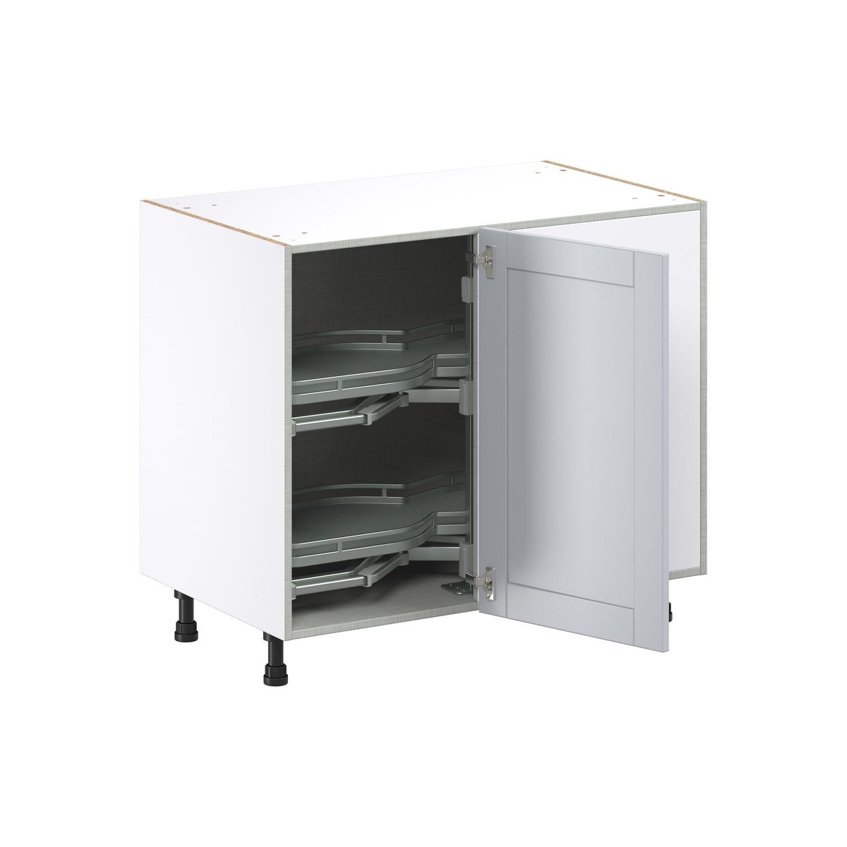 Hugo&Borg Charlesberg 36-in W x 34.5-in H x 36-in D Gray Blind Corner Base Fully Assembled Cabinet (Recessed Panel Shaker Style)