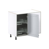 Hugo&Borg Charlesberg 36-in W x 34.5-in H x 36-in D Gray Blind Corner Base Fully Assembled Cabinet (Recessed Panel Shaker Style)