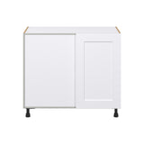 Hugo&Borg Jolie 39-in W x 34.5-in H x 24-in D Warm White Blind Corner Base Fully Assembled Cabinet (Recessed Panel Shaker Style)