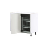 Hugo&Borg Riviera 39-in W x 34.5-in H x 24-in D Bright White Blind Corner Base Fully Assembled Cabinet (Recessed Panel Shaker Style)