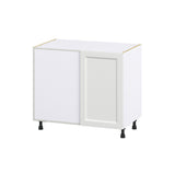 Hugo&Borg Riviera 39-in W x 34.5-in H x 24-in D Bright White Blind Corner Base Fully Assembled Cabinet (Recessed Panel Shaker Style)