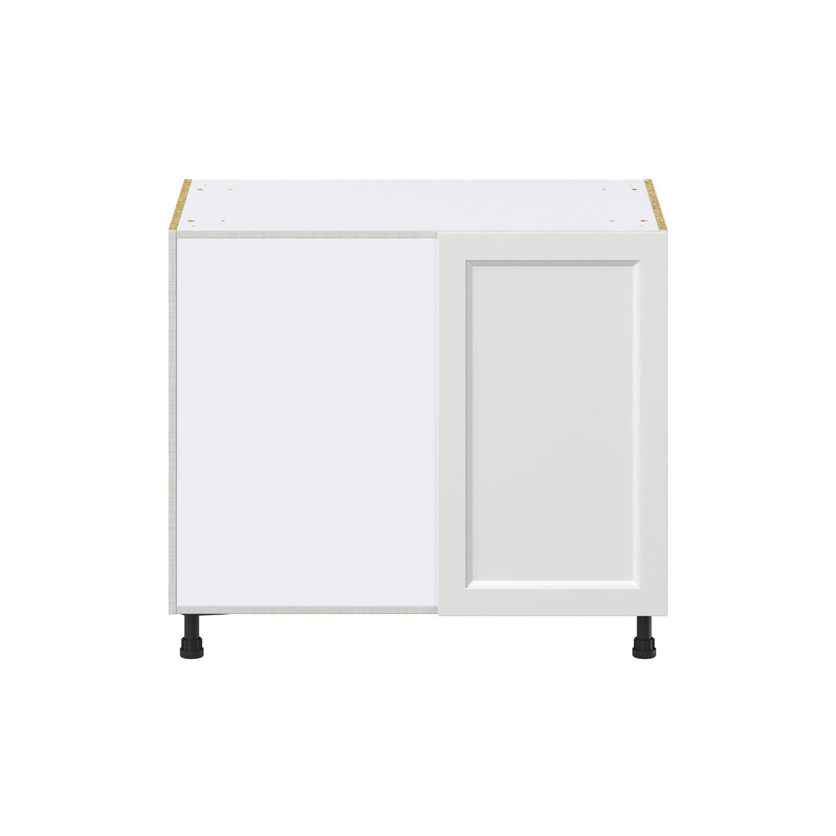 Hugo&Borg Riviera 39-in W x 34.5-in H x 24-in D Bright White Blind Corner Base Fully Assembled Cabinet (Recessed Panel Shaker Style)