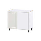 Hugo&Borg Riviera 39-in W x 34.5-in H x 24-in D Bright White Blind Corner Base Fully Assembled Cabinet (Recessed Panel Shaker Style)