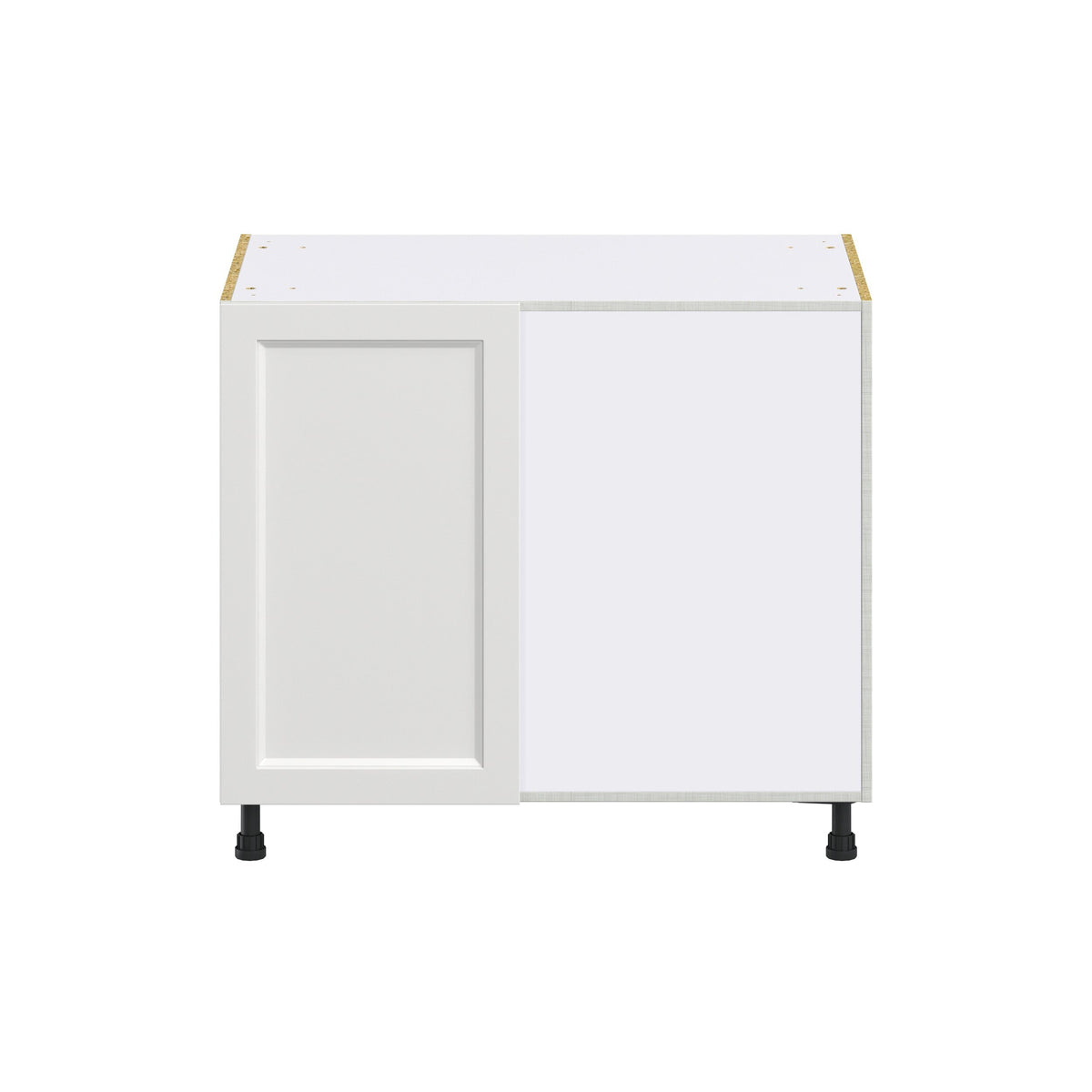 Hugo&Borg Riviera 39-in W x 34.5-in H x 24-in D Bright White Blind Corner Base Fully Assembled Cabinet (Recessed Panel Shaker Style)