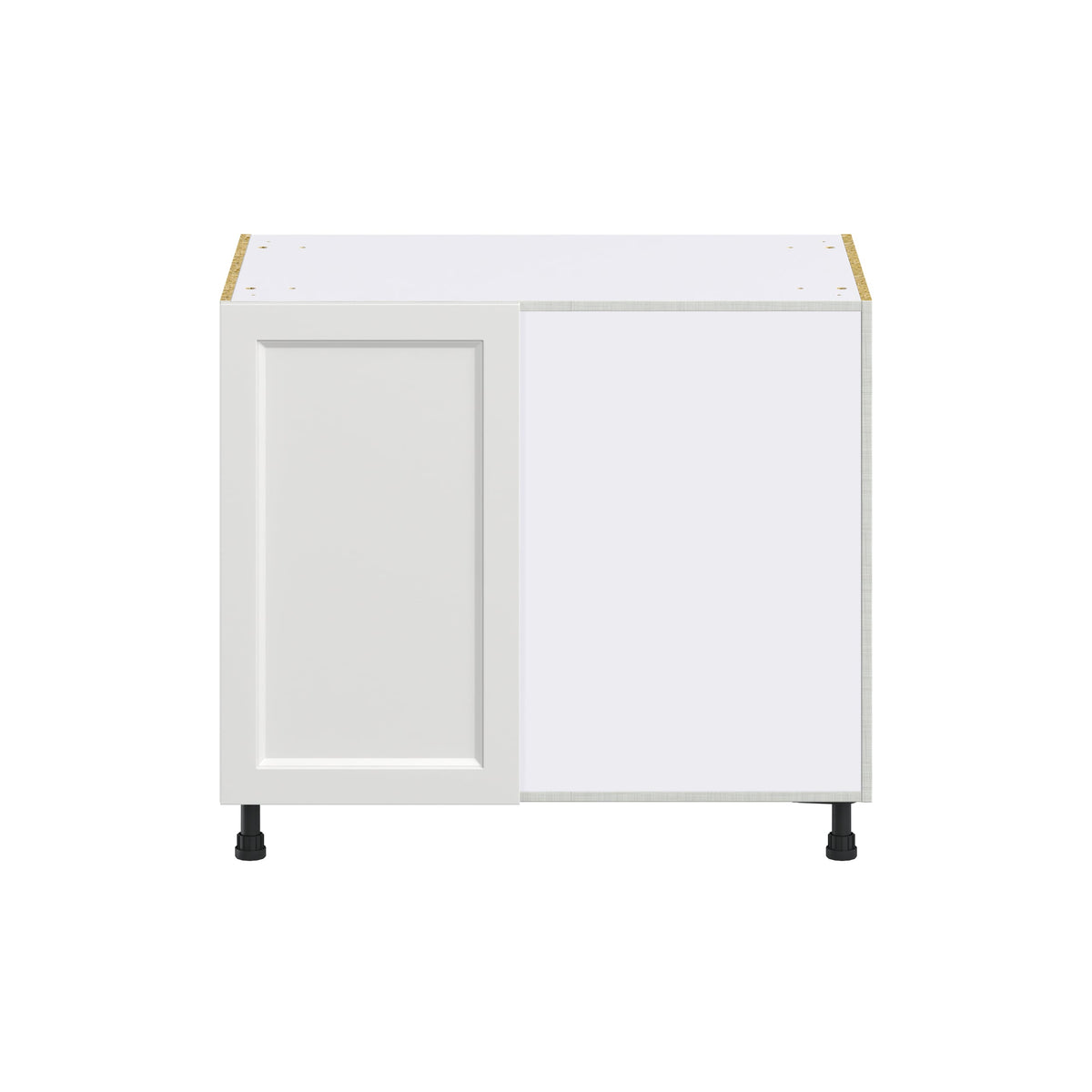 Hugo&Borg Riviera 39-in W x 34.5-in H x 25-in D Bright White Blind Corner Base Fully Assembled Cabinet (Recessed Panel Shaker Style)