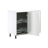 Hugo&Borg Riviera 39-in W x 34.5-in H x 24-in D Bright White Blind Corner Base Fully Assembled Cabinet (Recessed Panel Shaker Style)