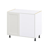 Hugo&Borg Belcourt 39-in W x 34.5-in H x 24-in D Gray Painted Blind Corner Base Fully Assembled Cabinet (Recessed Panel Shaker Style)