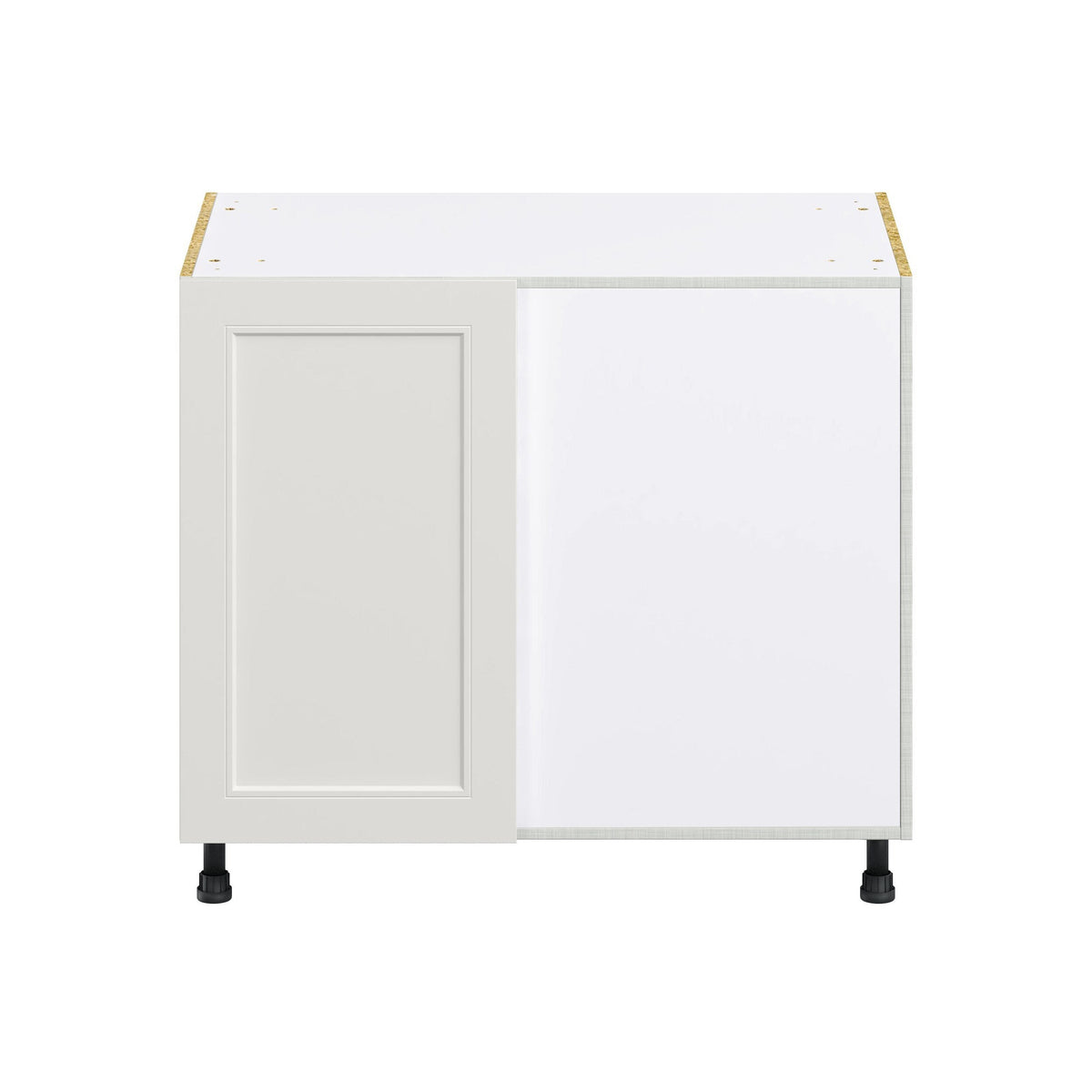 Hugo&Borg Belcourt 39-in W x 34.5-in H x 24-in D Gray Painted Blind Corner Base Fully Assembled Cabinet (Recessed Panel Shaker Style)