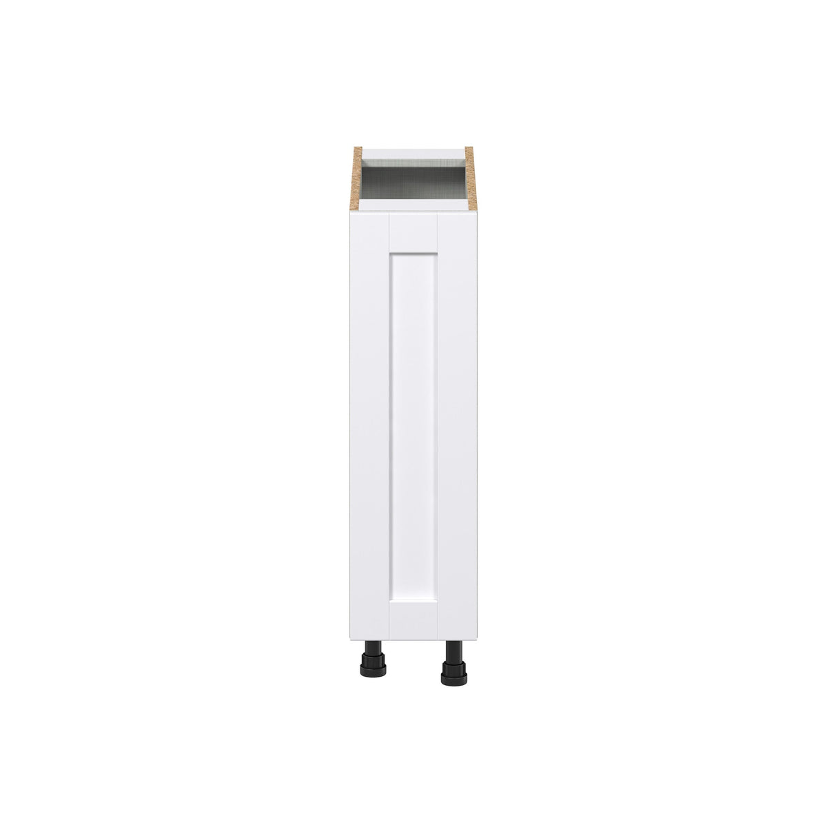 Hugo&Borg Rosemont 9-in W x 34.5-in H x 25-in D Glacier White 1-Drawer Pull-out Cabinet Base Fully Assembled Cabinet (Recessed Panel Style)