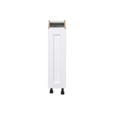 Hugo&Borg Rosemont 9-in W x 34.5-in H x 25-in D Glacier White 1-Drawer Pull-out Cabinet Base Fully Assembled Cabinet (Recessed Panel Style)