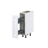 Hugo&Borg Rosemont 9-in W x 34.5-in H x 25-in D Glacier White 1-Drawer Pull-out Cabinet Base Fully Assembled Cabinet (Recessed Panel Style)