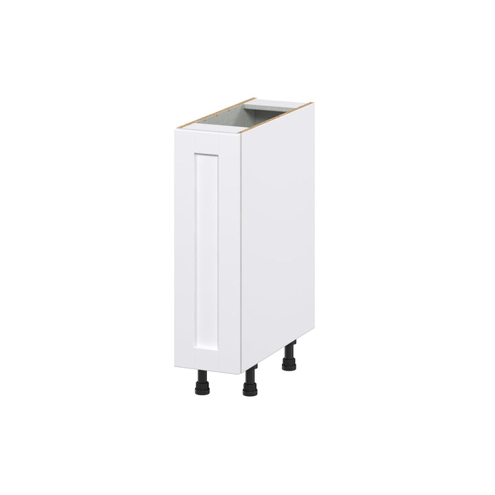 Hugo&Borg Rosemont 9-in W x 34.5-in H x 25-in D Glacier White 1-Drawer Pull-out Cabinet Base Fully Assembled Cabinet (Recessed Panel Style)