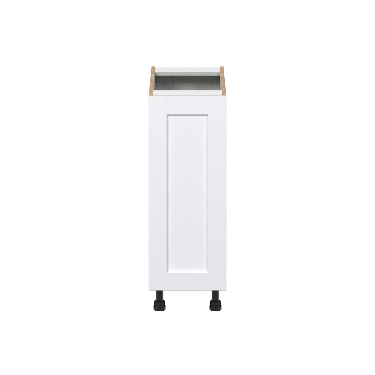 Hugo&Borg Rosemont 12-in W x 34.5-in H x 25-in D Glacier White 1-Drawer Pull-out Cabinet Base Fully Assembled Cabinet (Recessed Panel Style)